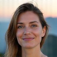 Photo de Léa Martin, guide de yoga et pleine conscience, méditant sur une montagne.